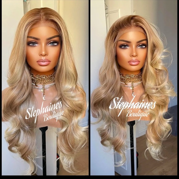 Human Hair Blended Lace front Wig
